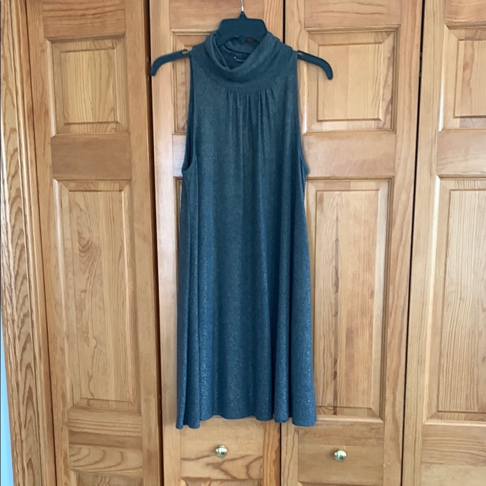 Sleeveless Cowl Neck Dress - Dark Gray